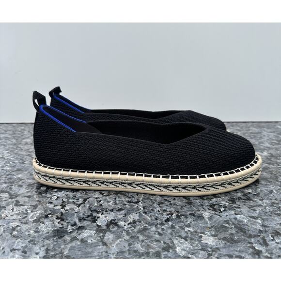 Rothys The Espadrille Boardwalk Womens Flats /Black Size 10.5 - Picture 2 of 7